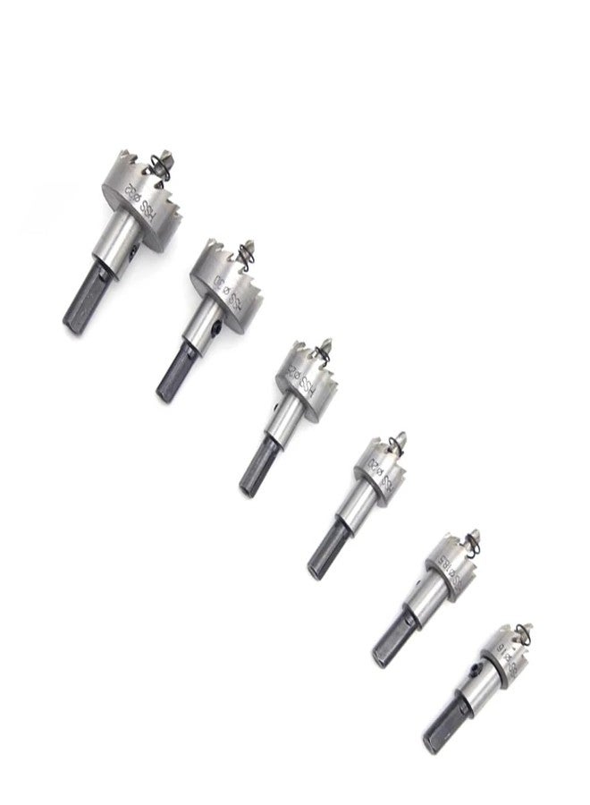 uptodateproducts مجموعة مثقاب من الفولاذ عالي السرعة (HSS) من Uptodateproducts، 6 قطع، بأحجام 16/18/20/25/30/32 مم، لقطع الفولاذ المقاوم للصدأ والمعادن باستخدام الأدوات الكهربائية. - Image 4